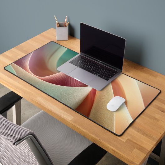 Abstracte Draperie met Pastelkleurige Gradiëntstro Bureaumat (Kantoor 2)