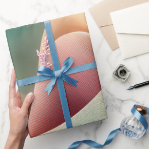 Abstracte Draperie met Pastelkleurige Gradiëntstro Cadeaupapier