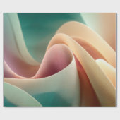 Abstracte Draperie met Pastelkleurige Gradiëntstro Cadeaupapier (Vlak)