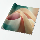 Abstracte Draperie met Pastelkleurige Gradiëntstro Cadeaupapier (Uitgerold)