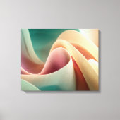 Abstracte Draperie met Pastelkleurige Gradiëntstro Canvas Afdruk (Voorkant)