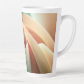 Abstracte Draperie met Pastelkleurige Gradiëntstro Latte Mok (Rechts)