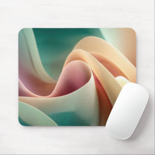 Abstracte Draperie met Pastelkleurige Gradiëntstro Muismat