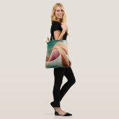 Abstracte Draperie met Pastelkleurige Gradiëntstro Tote Bag (Op model)