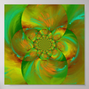 Abstracte Dreamweaver trippy moderne kunst Poster