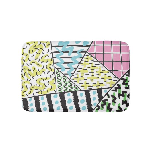 Abstracte drie: handgetekende achtergrondkunst. badmat (Voorkant)