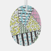 Abstracte drie: handgetekende achtergrondkunst. glas ornament (Voorkant Rechts)