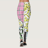 Abstracte drie: handgetekende achtergrondkunst. leggings (Achterkant)