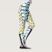 Abstracte drie: handgetekende achtergrondkunst. leggings (Rechts)