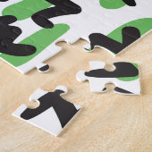 Abstracte drie: handgetekende achtergrondkunst. legpuzzel (Zijkant)