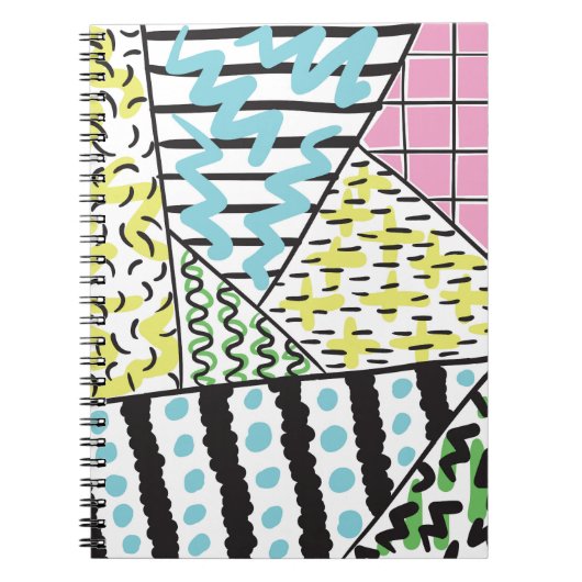 Abstracte drie: handgetekende achtergrondkunst. notitieboek (Voorkant)