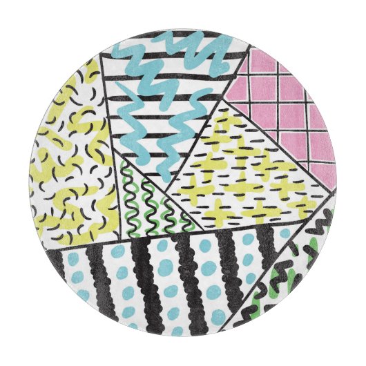 Abstracte drie: handgetekende achtergrondkunst. snijplank (Voorkant)