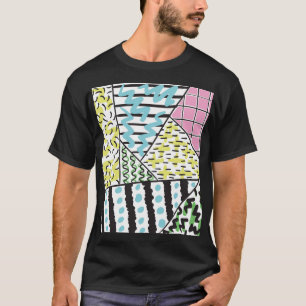 Abstracte drie: handgetekende achtergrondkunst. t-shirt