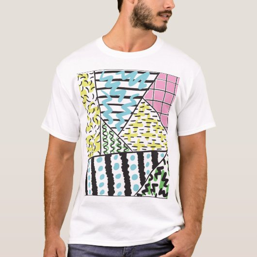 Abstracte drie: handgetekende achtergrondkunst. t-shirt (Voorkant)