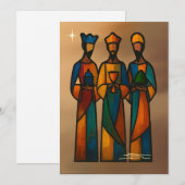 Abstracte Drie Wijzen Feestdagenkaart (Voorkant / Achterkant)