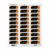 Abstracte driehoek Earthy Terracotta Wedding Label (Full Sheet)