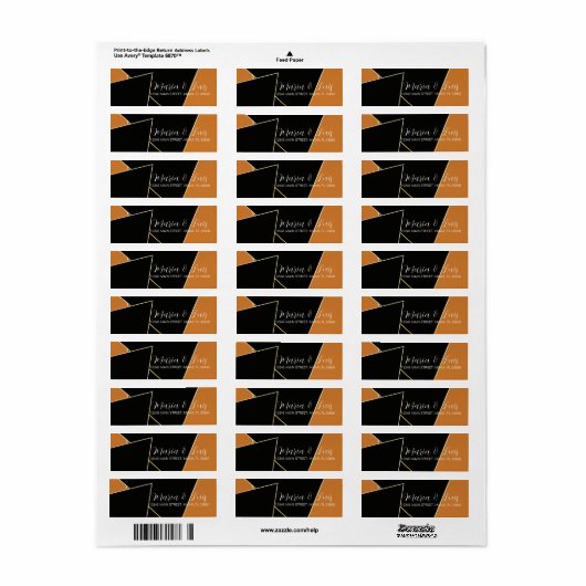 Abstracte driehoek Earthy Terracotta Wedding Label (Full Sheet)