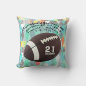 Abstracte driehoek Footballs jongens geboortecord Kussen (Voorkant)