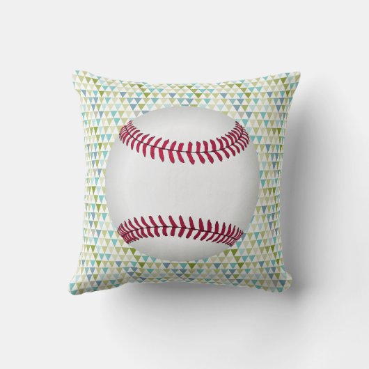 Abstracte driehoek geboortecord voor honkbaljongen kussen (Achterkant)