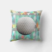 Abstracte Driehoek Golfbal Jongens Geboorte Record Kussen (Achterkant)