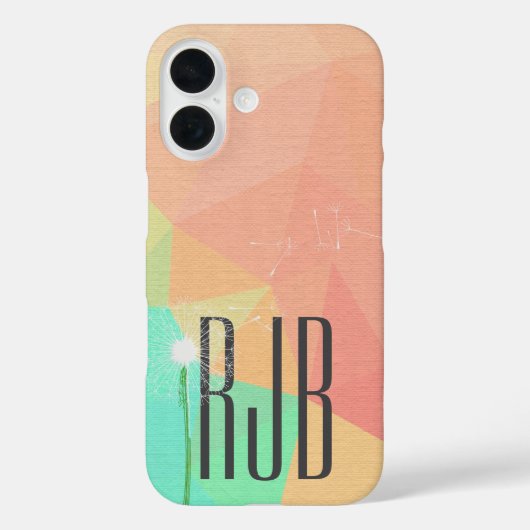 abstracte driehoek met witte paardenbloem Case-Mate iPhone case (Achterkant)