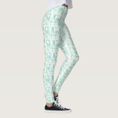 Abstracte driehoek Mint Green Aqua Gray Patroon Leggings (Rechts)