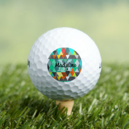 Abstracte driehoek Monogram op maat van Golfbal Golfballen
