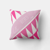 Abstracte driehoek roze lavenderpatroon kussen (Achterkant)