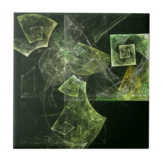Abstracte driehoek verdraaid evenwicht tegeltje (Voorkant)