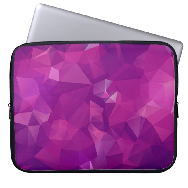 Abstracte driehoek violet textuur backaardgrma laptop sleeve (Voorkant)