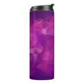 Abstracte driehoek violet textuur backaardgrma thermosbeker (Gedraaid links)