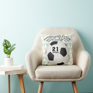 Abstracte Driehoek Voetbalbal Jongens Geboorte Rec Kussen