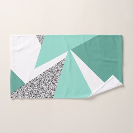 Abstracte driehoeken bad handdoek (Handdoek)