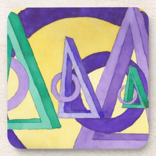 Abstracte driehoeken drankjes onderzetter (Voorkant)