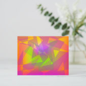 Abstracte driehoeken en rechthoeken briefkaart (Staand voorkant)