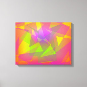 Abstracte driehoeken en rechthoeken canvas afdruk