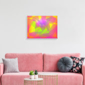 Abstracte driehoeken en rechthoeken canvas afdruk (Insitu (Woonkamer))
