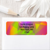 Abstracte driehoeken en rechthoeken etiket (Insitu)