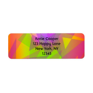 Abstracte driehoeken en rechthoeken etiket