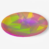 Abstracte driehoeken en rechthoeken papieren bordje (Gekanteld)