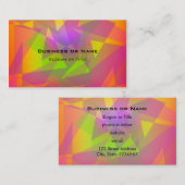 Abstracte driehoeken en rechthoeken visitekaartje (Voorkant / Achterkant)