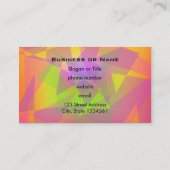 Abstracte driehoeken en rechthoeken visitekaartje (Achterkant)