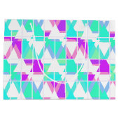 Abstracte driehoeken geometrisch modern patroon groot cadeauzakje (Achterkant)