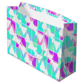 Abstracte driehoeken geometrisch modern patroon groot cadeauzakje (Achterkant Gekanteld)