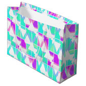 Abstracte driehoeken geometrisch modern patroon groot cadeauzakje (Voorkant Gekanteld)