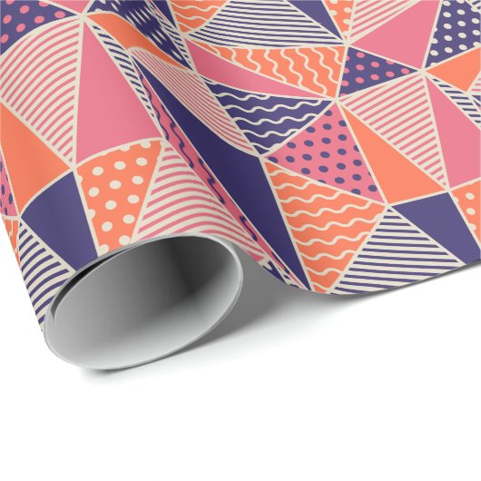 Abstracte driehoeken:  geometrische achtergrond cadeaupapier (Rol Hoek)