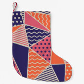 Abstracte driehoeken:  geometrische achtergrond kleine kerstsok (Voorkant)