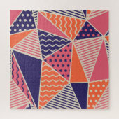 Abstracte driehoeken:  geometrische achtergrond legpuzzel (Verticaal)