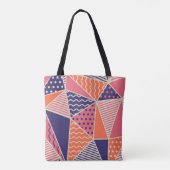 Abstracte driehoeken: geometrische achtergrond tote bag (Achterkant)