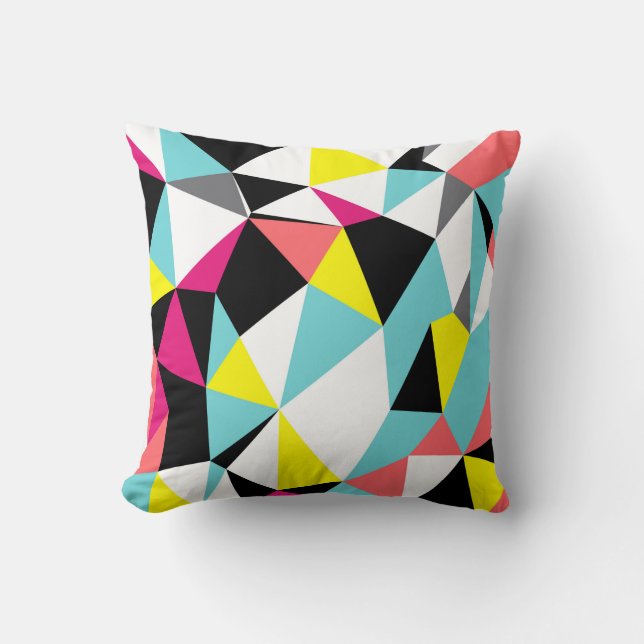Abstracte driehoeken geometrische patroonachtergro kussen (Voorkant)